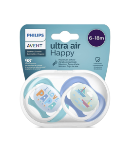 AVENT SUCETTES ORTHO 6-18 BOY PAP-BOAT - SCF080/03
