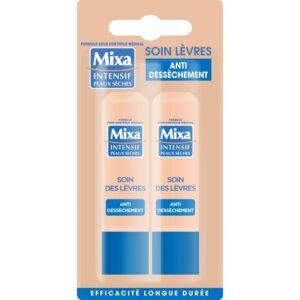 Mixa INTENSIF Soin pour Lèvres Anti-dessèchement 2×4.7ml