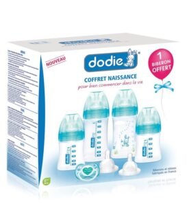 Dodie – Coffret naissance – 4 Biberons + 2 Tétines + 1 Sucette