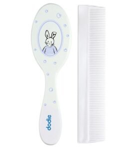 Dodie – Peigne et brosse assortis – Lapin bleu