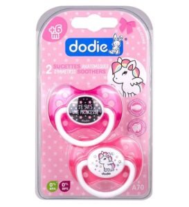Dodie – Sucette forme anatomique silicone Girly Licorne (6M +) N°A70
