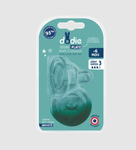 Dodie tetine plate anti colique D3 +6 Mois