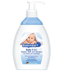 BABYHEART GEL POUR BÉBÉ 3-EN-1 DOUCHE BAIN ET SHAMPOING 250ML