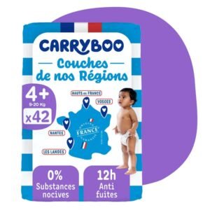 Carryboo Couches Écologiques Taille 4+ (9-20kg) x 42