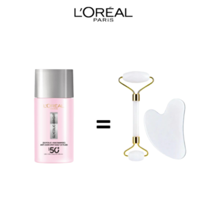 L'OREAL PARIS GLYCOLIC-BRIGHT ANTI-DARK SPOT DAILY UV FLUID SPF50 50ML = coffret guasha OFFERT