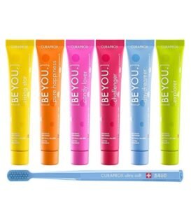Curaprox – Be You 6 taste Pack Dentifrices 10 ml + Brosse à dents Ultra Soft