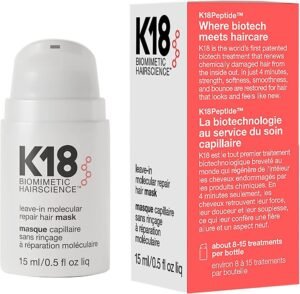 K18 Biomimetic Hairscience Leave-In Molecular Repair Hair Mask, 15ml