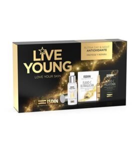 Isdin pack live young Flavo-C ultragiclan jour+mélatonine nuit+Age repaire Coffret