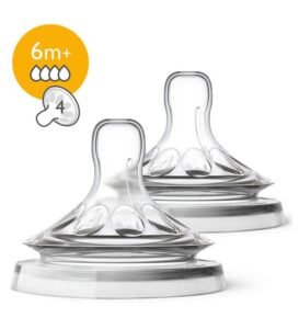 Avent – SCF044/27 – Tétine Natural 6 mois et + (Débit Rapide)