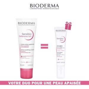 Bioderma Sensibio Défensive Riche Crème Active Apaisante 40ml = Contour des Yeux 15 ml Offert