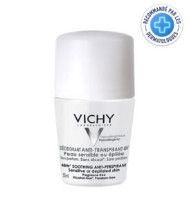 Vichy déodorant anti-transpirant 48h bille peau sensible ou épilée – 50ML