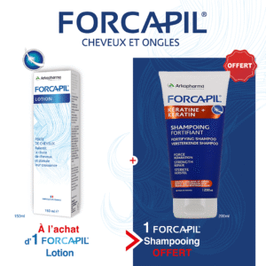 FORCAPIL LOTION ANTI CHUTE 150ML = SHAMPOOING KERATINE 200 ML OFFERT