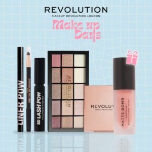Revolution Pack Yeux Eyeliner + Mascara + Soap Styler + Eyeshadow palette = MATTE BOMB OFFERTE