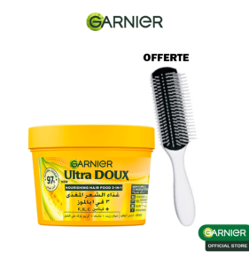 Garnier ultra doux hair food masque nourissant multi- usages à la banane 390ML = Brosse Denman Offerte