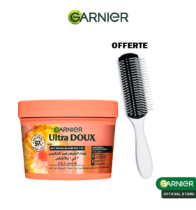 Garnier ultra doux hair food ananas 390ml + vitamines c, e & f = Brosse Denman Offerte