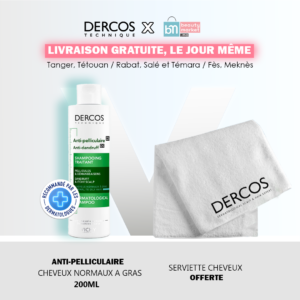 Vichy Dercos Shampooing traitant Antipelliculaire Cheveux Normaux à Gras 200ml = Serviette OFFERTE