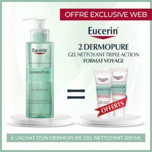 EUCERIN DERMOPURE GEL NETTOYANT 200ML = 2 GEL NETTOYANT FORMAT VOYAGE
