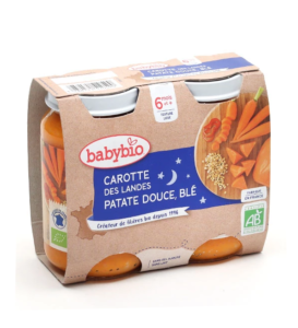 Babybio Petits Pots bébé Carotte Patate douce Blé