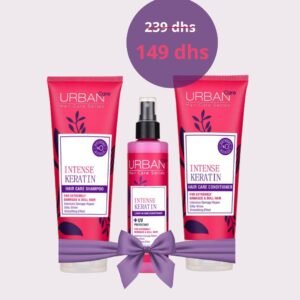 URBAN CARE PACK KÉRATINE INTENSE SHAMPOOING + APP + LEAVE IN = BROSSE À CHEVEUX OFFERTE