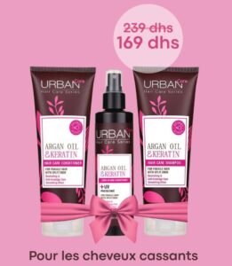 URBAN CARE PACK ARGAN & KÉRATINE SHAMPOOING + APRÈS-SHAMPOOING + LEAVE-IN