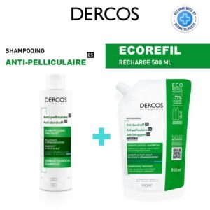 VICHY DERCOS PACK SHAMPOOING ANTIPELLICULAIRE CHEVEUX NORMAUX À Gras 2