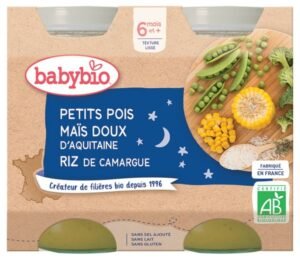 BABYBIO Pot bonne huit petits poit mais riz 200g