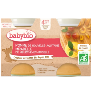 Babybio Petit Pot Pomme Mirabelle (Dès 4mois)