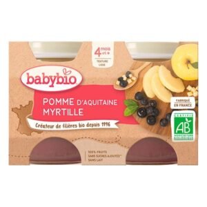 BABYBIO – PETIT POT MYRTILLE POMME 2 X 130 G