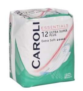 CAROLI SERVIETTES PÉRIODIQUES ULTRA SUPER PLUS CAPACITÉ D’ABSORPTION 5 GOUTTES PAQUET X12