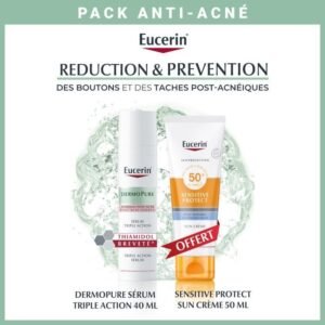 Eucerin dermopure sérum triple action 40ml = Ecran Sensitive 50ml Offert