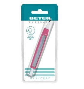 BETER COUPE CUTICULES A TRIPLE USAGE AVEC REPOUSSOIR ET LIME 24018