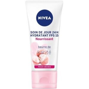 NIVEA Soin de jour 24h hydratante Nourrissante huile d'amande peaux sèches - 50 ml