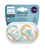 AVENT SUCETTE ORTHO 6-18M BOY PENG/TURT - SCF080/07