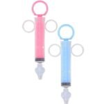 L2N Pharma Lot de 2 Seringues Bébé pour Lavage Nasal à anneaux Colorés