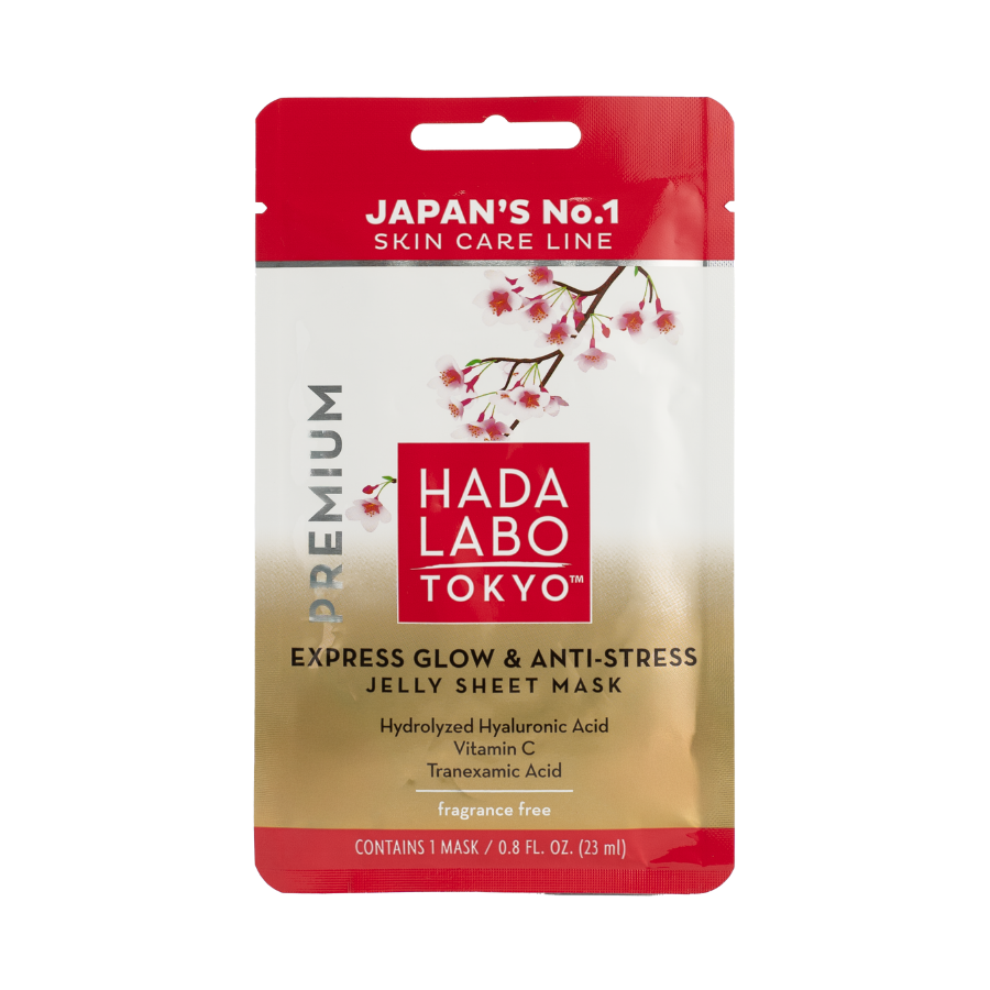 1stImage-5900525079381-3.png HADA LABO TOKYO EXPRESS GLOW & ANTI-STRESS JELLY SHEET MASK – Image 1