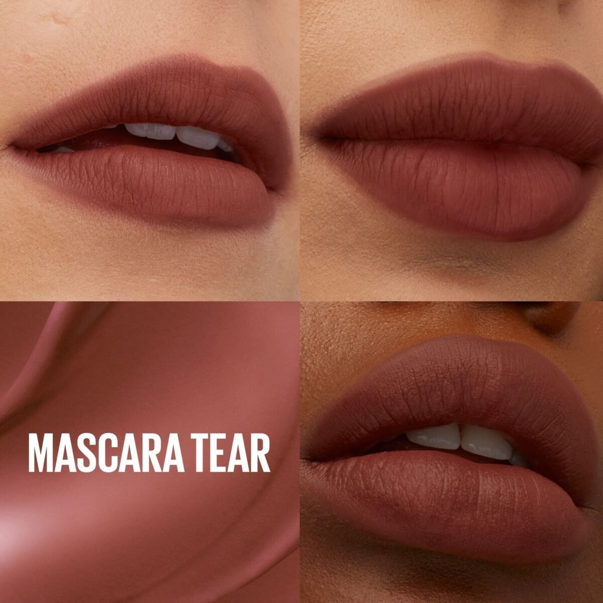 MAYBELLINE NEW YORK SUPERSTAY TEDDY TINT BLUSH À LÈVRES LIQUIDE FINI MAT FONDU MASCARA TEAR 20 – Image 3