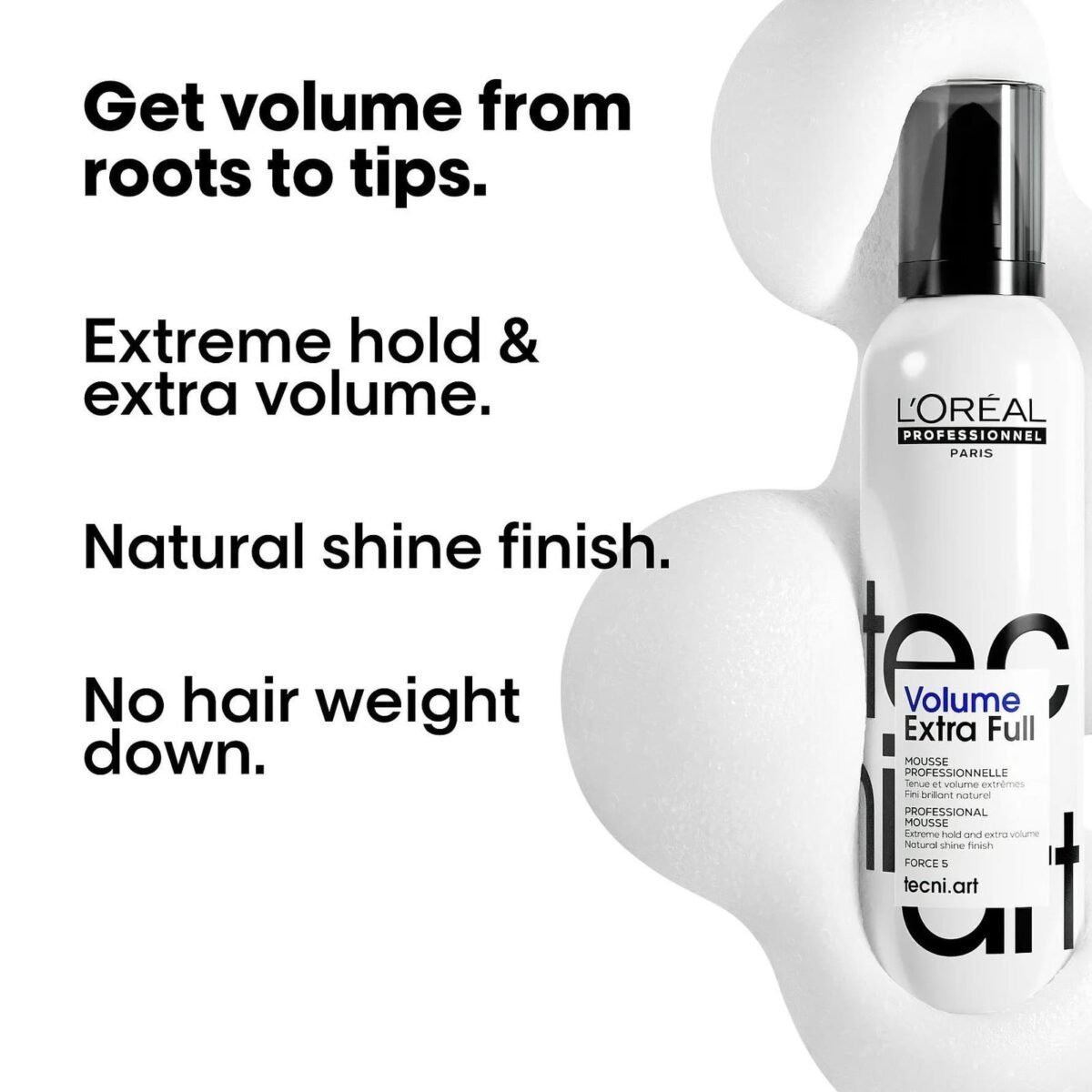 L'Oréal Professionnel TECNI ART FULL VOLUME EXTRA MOUSSE VOLUME 250 ML – Image 4