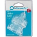 Bebe Confort – Tétines Emotion Col large T2 (x2) – 3 vitesses (6-24M +)