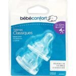 Bebe Confort – Tétines silicone classique T2 (x2) – 3 vitesses (0-12M +)
