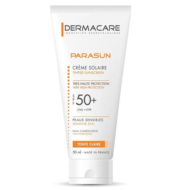 3401360101760_61a73d38-43fd-47b9-8f3b-be97f9ee86de.jpg Dermacare – Parasun Crème solaire Teinte Claire Très haute protection SPF50+ – 50 ml – Image 1