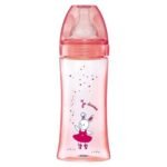 DODIE BIBERON INITIATION+ 330ML ROSE DANSE +6 M TÊTE RONDE 3 VIT D3