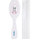 Dodie – Peigne et brosse assortis – Lapin rose