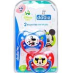Dodie – Sucettes forme anatomique silicone Disney Baby Mickey (6M +) N°A63 – (x2)