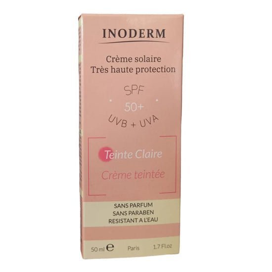 3E_169093fb-3d32-48c8-a020-b74aa9a0bdd2.jpg Inoderm Creme solaire teint claire SPF 50+ 50 ML – Image 1