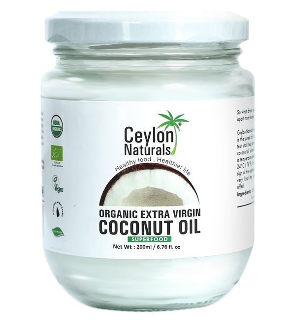 4796016860184_4b8711e7-ba51-46f9-8601-7e1c7f017ffa.jpg Ceylon Naturals – Huile de coco extra vierge Bio – 200 ml – Image 1