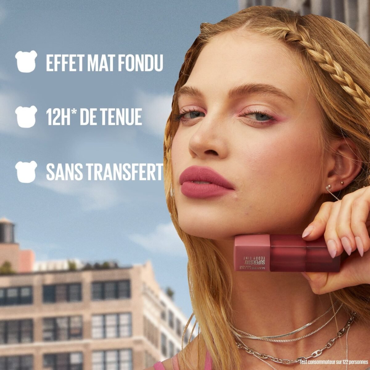 MAYBELLINE NEW YORK SUPERSTAY TEDDY TINT BLUSH À LÈVRES LIQUIDE FINI mat fondu petalcore 40 – Image 4