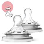 Avent – SCF045/27 – Tétine Natural 3 mois et + (Débit Variable)