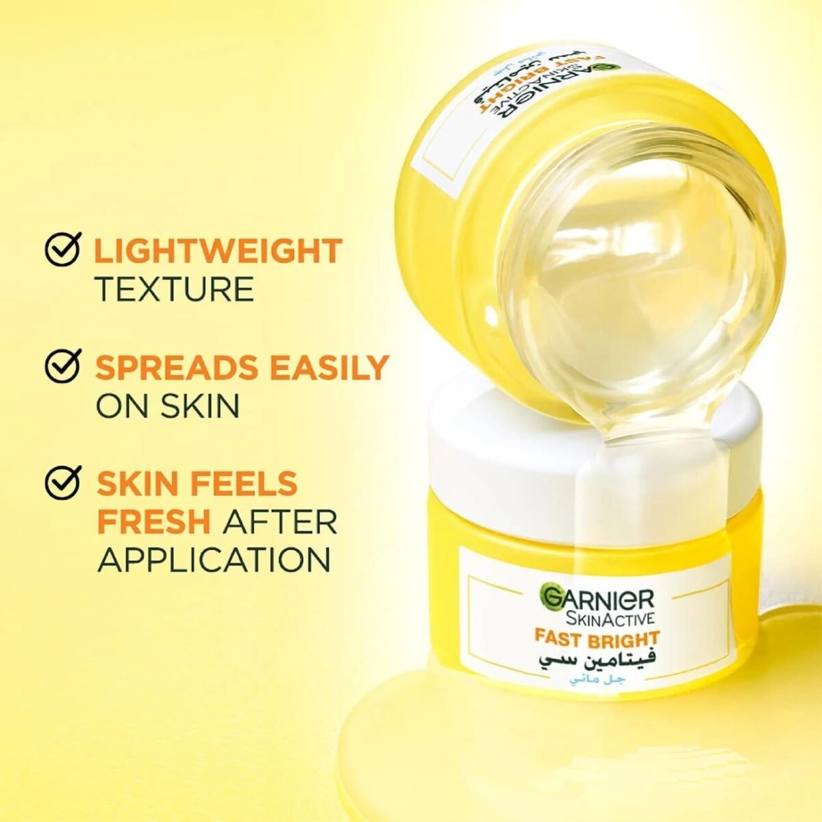 GARNIER SKINACTIVE FAST BRIGHT VIT C WATER GEL 50ML – Image 2