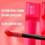 MAYBELLINE NEW YORK SUPERSTAY TEDDY TINT BLUSH À LÈVRES LIQUIDE FINI MAT FONDU PINKY PROMISE 45 – Image 7
