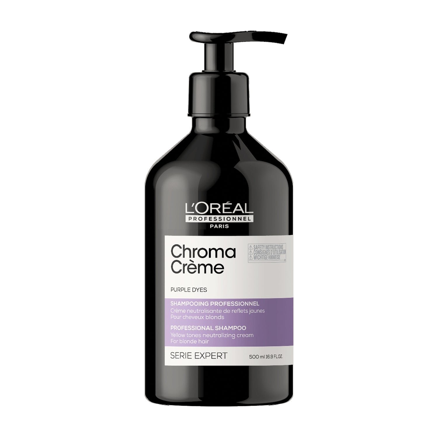 CHROMACREMESHAMPOINGPROFESSIONNELNEUTRALISANTANTI-REFLETSJAUNESPOURCHEVEUXBLONDS_1.jpg L'Oréal Professionnel chroma creme shampooing 500 ml – Image 1
